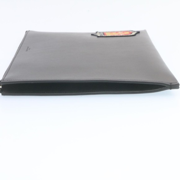 SAINT LAURENT Clutch Bag Leather Black Auth am1932gA - Picture 5 of 16